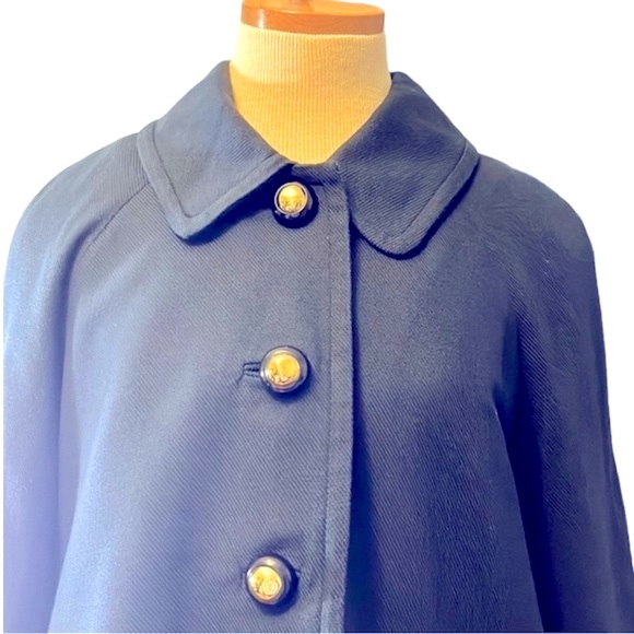Florence Broadhurst for Kate Spade Buttoned Coat, Navy Blue, size 8 - Picture 12 of 15
